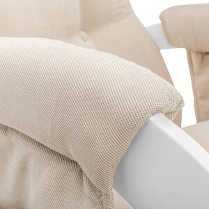 фото Кресло для кормления milli smile молочный дуб, ткань verona vanilla с карманами