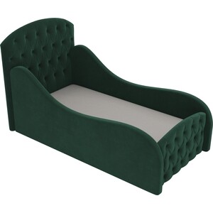 Детская кровать АртМебель Майя Люкс велюр зеленый