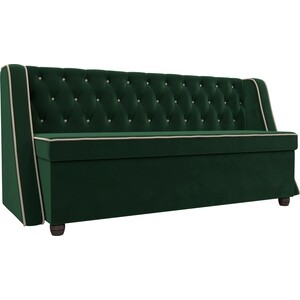 Кухонный прямой диван АртМебель Лофт велюр зеленый прямой диван артмебель эллиот велюр зеленый