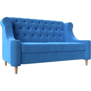 Кухонный прямой диван АртМебель Бронкс велюр голубой прямой диван артмебель сенатор велюр mr голубой книжка