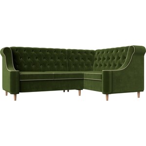 Кухонный угловой диван АртМебель Бронкс микровельвет зеленый правый угол диван угловой мебелико венеция микровельвет зеленый правый