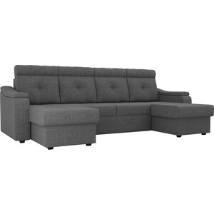 фото П-образный диван лига диванов п-образный диван джастин рогожка серый