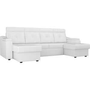 фото П-образный диван лига диванов п-образный диван джастин эко кожа белый