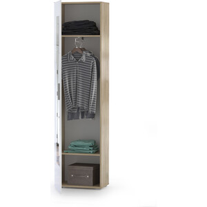 Шкаф для одежды Моби Лайн 08.122 дуб крафт серый/белый глянец (универсальная сборка) от Техпорт