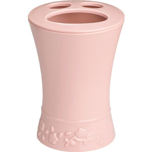 фото Стакан для ванной комнаты fora venice для зубных щёток настольный розовый