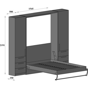 Комплект мебели Элимет Smart 140 дуб