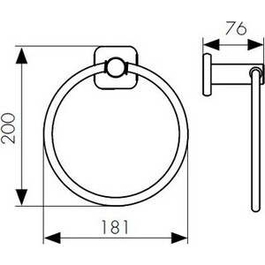 фото Полотенцедержатель kaiser vera кольцо, хром (kh-1701)