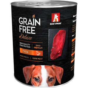фото Консервы зоогурман grain free беззерновой с гусем для взрослых собак 350г