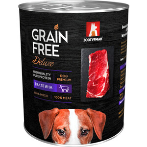 фото Консервы зоогурман grain free беззерновой с телятиной для взрослых собак 350г