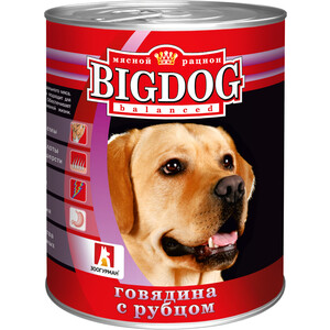 фото Консервы зоогурман big dog говядина с рубцомдля взрослых собак 850г