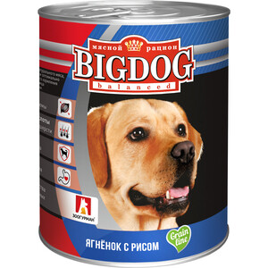 фото Консервы зоогурман big dog ягненок с рисом для взрослых собак 850г