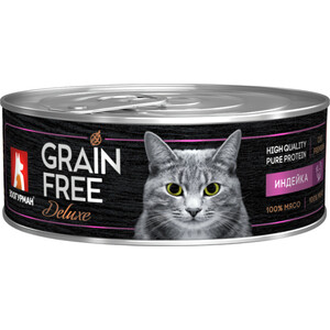 Консервы Зоогурман Grain Free Индейка для взрослых кошек 100г - фото 1