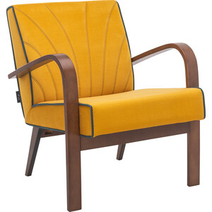 фото Кресло для отдыха мебель импэкс шелл орех ткань fancy 48, кант fancy 37