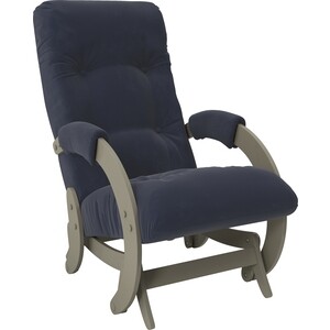Кресло-качалка глайдер Мебель Импэкс Модель 68 серый ясень ткань Verona denim blue - фото 1