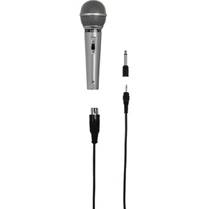 Микрофон проводной HAMA H-46040 3м silver микрофон hama h 57151 миниатюрный для ноутбука 32x8мм 3 5мм jack серебристый