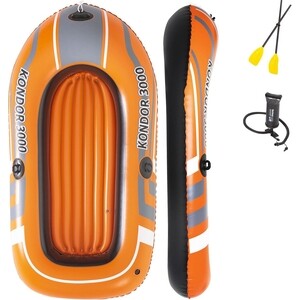 фото Надувная лодка bestway 61102 bw hydro-force raft set 232х115 см с вёслами и насосом