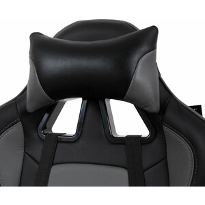Кресло компьютерное Brabix GT Racer GM-100 две подушки экокожа черное/серое (531926)