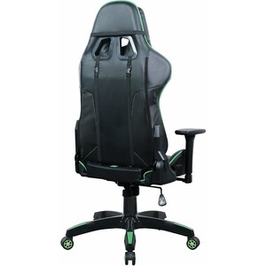 Кресло компьютерное Brabix GT Carbon GM-120 две подушки экокожа черное/зеленое (531929)