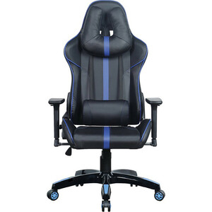 Кресло компьютерное Brabix GT Carbon GM-120 две подушки экокожа черное/синее (531930) кресло компьютерное brabix gt carbon gm 120 две подушки экокожа черное синее 531930