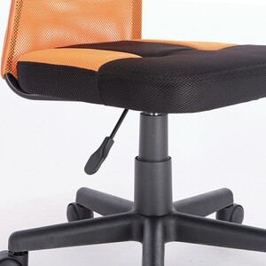 Кресло компактное Brabix Smart MG-313 без подлокотников комбинированное черное/оранжевое (531844)