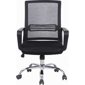 Кресло Brabix Daily MG-317 с подлокотниками/хром черное (531833) кресло с подлокотниками brabix fly mg 396 сетка черное 532083