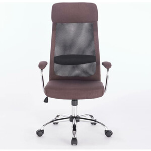 Кресло офисное Brabix Flight EX0540 хром, ткань сетка коричневое (531849) кресло офисное brabix praktik ex 279 ткань кожзам черное 532017