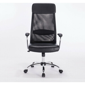 Кресло офисное Brabix Flight EX-540 хром экокожа/сетка черное (531850) кресло офисное brabix premium trend ex 568 экокожа коричневое 532101