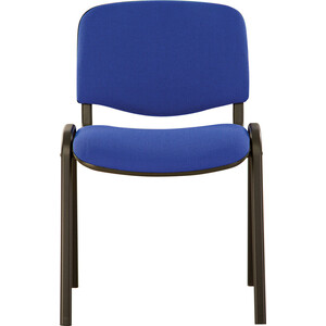 Стул для персонала и посетителей Brabix Iso CF-005 черный каркас/ткань синяя с черным (531974) стул для персонала и посетителей изо хромированный каркас кожзам z 11 к3