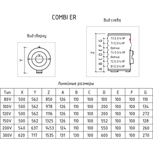 Бойлер косвенного нагрева Thermex Combi ER 100 V (UL0000269)
