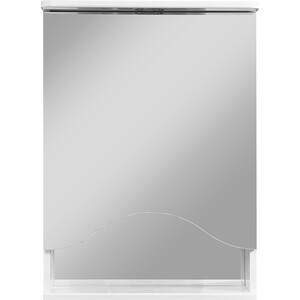 фото Зеркало-шкаф stella polar лиана 50 с подсветкой, правый, белый (sp-00000036)