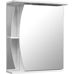 Зеркало-шкаф Stella Polar Лана 60 с подсветкой, правый, белый (SP-00000049) шкаф зеркало аврора 90 с подсветкой led домино