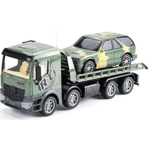 Радиоуправляемая машина Zhoule Toys грузовик-трейлер + джип CityTruck 1:24 - 553-B4