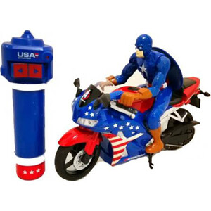 Радиоуправляемый мотоцикл Yongxiang Toys (Капитан Америка) с гироскопом - 8897-202A