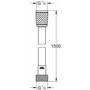 Душевой шланг Grohe Relexaflex 150 см, ПВХ, хром (45973 001)
