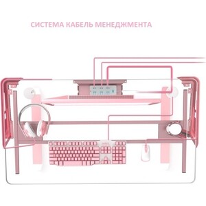 фото Компьютерный стол для геймеров eureka i1-s pink