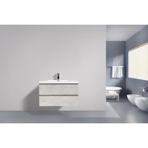 фото Тумба с раковиной belbagno luce 100 stucco cemento leggero (luce-1000-2c-so-st, bb1000ab)