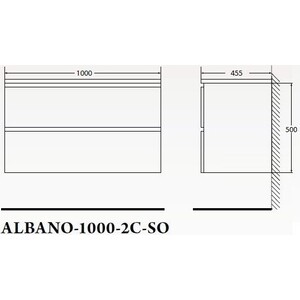 фото Тумба под раковину belbagno albano 100 rovere rustico (albano-1000-2c-so-rr)