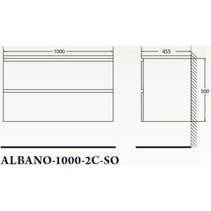 Тумба с раковиной BelBagno Albano 100 rovere rustico (ALBANO-1000-2C-SO-RR, BB1000/455-LV-MR-ALR)