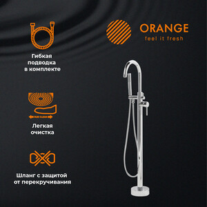 Смеситель для ванны Orange Steel напольный, хром (M99-336CR)