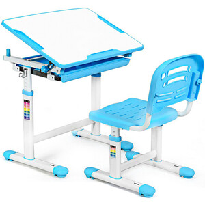 Комплект мебели (столик + стульчик) Mealux EVO EVO-06 blue столешница белая/пластик синий EVO-06 blue столешница белая/пластик синий - фото 1