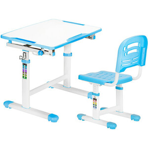 фото Комплект мебели (столик + стульчик) mealux evo-07 blue столешница белая/пластик синий