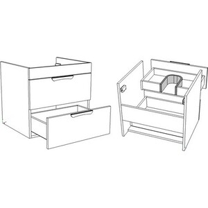 Мебель для ванной Corozo Алиот 120 левая, подвесная, под стиральную машину, белая