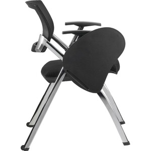 фото Кресло riva chair rch 462tec черное складное хром с пюпитром.