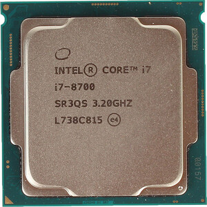 

Процессор Intel Intel Core i7-8700 Coffee Lake OEM (3.20Ггц,12МБ, Socket 1151), Intel Core i7-8700 Coffee Lake OEM (3.20Ггц,12МБ, Socket 1151)