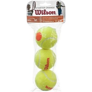 фото Мяч для большого тенниса wilson starter orange арт. wrt137300 одобр. itf уп.3шт