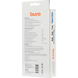 Сетевой фильтр Buro 800SH-1.8-W 1.8м (8 розеток) белый