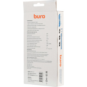 Сетевой фильтр Buro 800SH-5-W 5м (8 розеток) белый