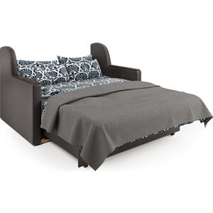 фото Шарм-дизайн диван-кровать аккорд д 100 рогожка шоколад и экокожа шоколад