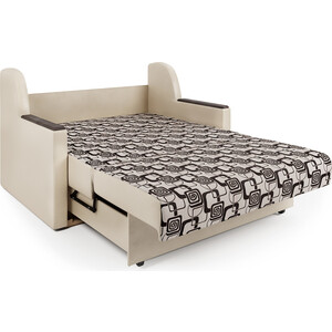 Диван-кровать Шарм-Дизайн Аккорд Д 100 экокожа беж и ромб