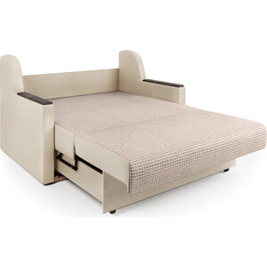 Диван-кровать Шарм-Дизайн Аккорд Д 140 Корфу беж и экокожа беж